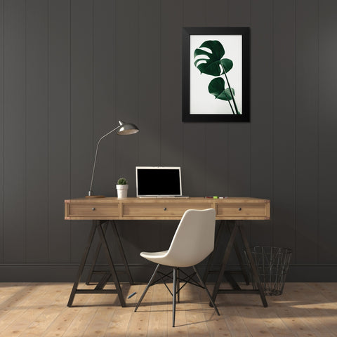 Monstera Natural 41 Black Modern Wood Framed Art Print by 1x Studio III