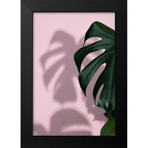 Monstera Pink 10 Black Modern Wood Framed Art Print by 1x Studio III