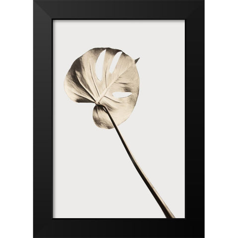 Monstera Gold 03 Black Modern Wood Framed Art Print by 1x Studio III