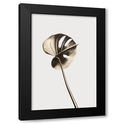Monstera Gold 06 Black Modern Wood Framed Art Print by 1x Studio III