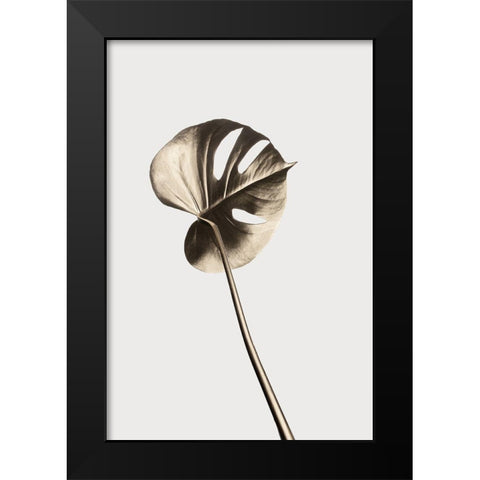Monstera Gold 06 Black Modern Wood Framed Art Print by 1x Studio III