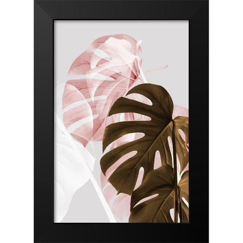 Monstera Creative 04 Black Modern Wood Framed Art Print by 1x Studio III