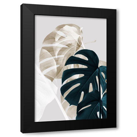 Monstera Creative 05 Black Modern Wood Framed Art Print by 1x Studio III