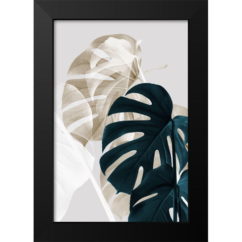 Monstera Creative 05 Black Modern Wood Framed Art Print by 1x Studio III