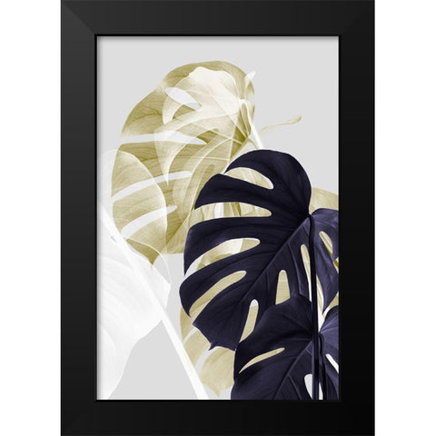 Monstera Creative 06 Black Modern Wood Framed Art Print by 1x Studio III