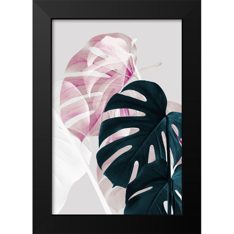 Monstera Creative 08 Black Modern Wood Framed Art Print by 1x Studio III