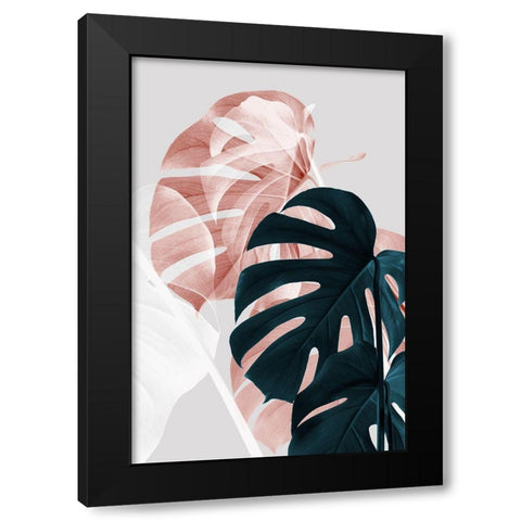 Monstera Creative 09 Black Modern Wood Framed Art Print by 1x Studio III