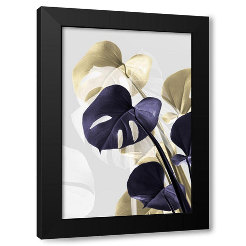 Monstera Creative 14 Black Modern Wood Framed Art Print by 1x Studio III