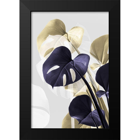 Monstera Creative 14 Black Modern Wood Framed Art Print by 1x Studio III