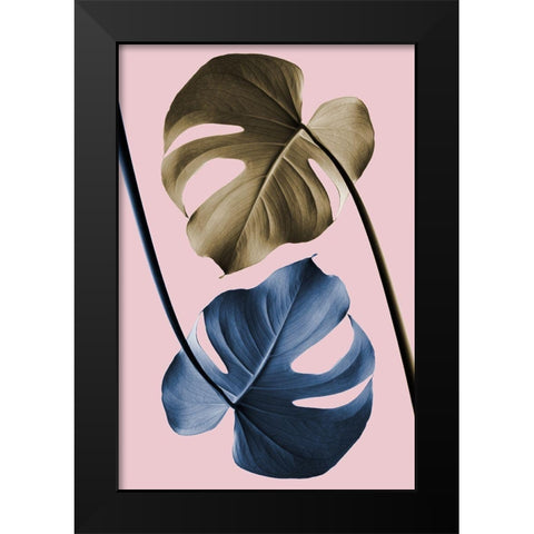 Monstera Pink 12 Black Modern Wood Framed Art Print by 1x Studio III