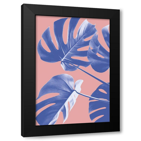 Monstera Purple 06 Black Modern Wood Framed Art Print with Double Matting by 1x Studio III