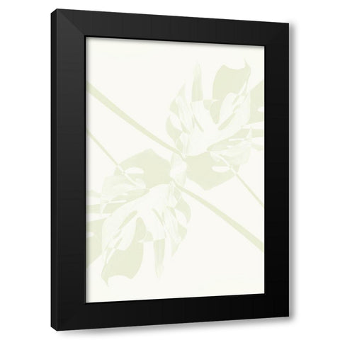 Monstera Kaleidoscope 04 Black Modern Wood Framed Art Print with Double Matting by 1x Studio III