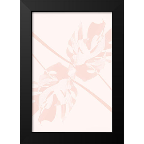 Monstera Kaleidoscope 05 Black Modern Wood Framed Art Print by 1x Studio III