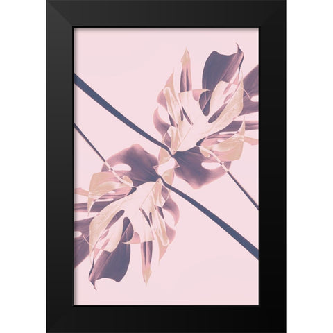 Monstera Kaleidoscope 07 Black Modern Wood Framed Art Print by 1x Studio III