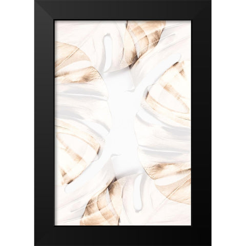 Monstera Gold 13 Black Modern Wood Framed Art Print by 1x Studio III