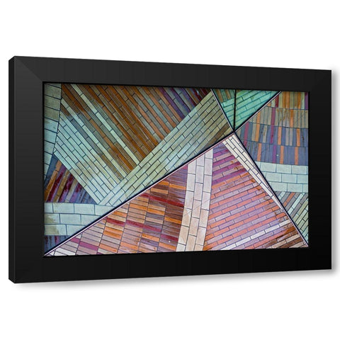 Mosaic Black Modern Wood Framed Art Print by Kravanja, Jure