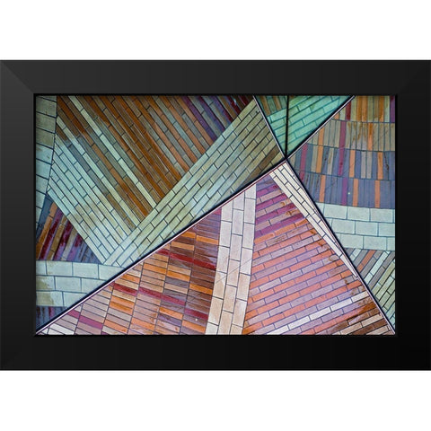 Mosaic Black Modern Wood Framed Art Print by Kravanja, Jure