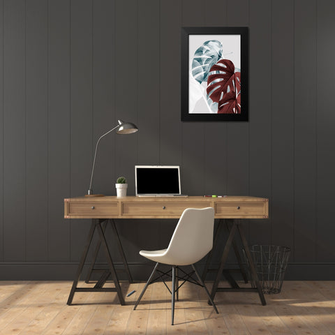 Monstera Creative 18 Black Modern Wood Framed Art Print by 1x Studio III