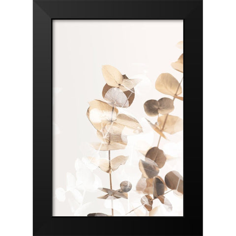 Eucalyptus Creative Gold 01 Black Modern Wood Framed Art Print by 1x Studio III