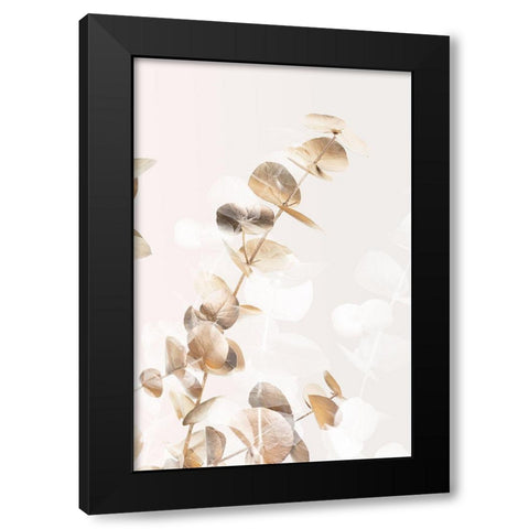 Eucalyptus Creative Gold 02 Black Modern Wood Framed Art Print with Double Matting by 1x Studio III