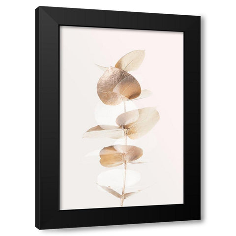 Eucalyptus Creative Gold 04 Black Modern Wood Framed Art Print with Double Matting by 1x Studio III