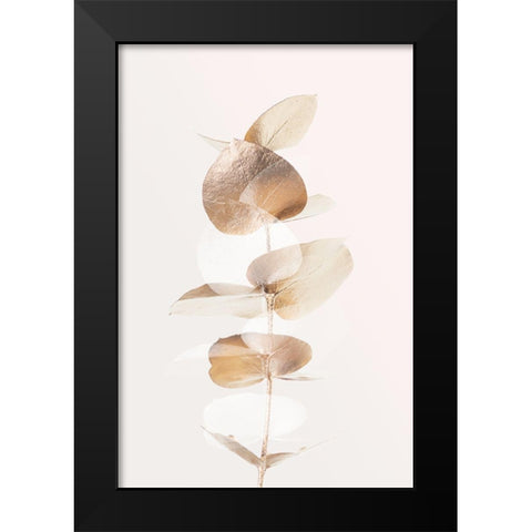 Eucalyptus Creative Gold 04 Black Modern Wood Framed Art Print by 1x Studio III