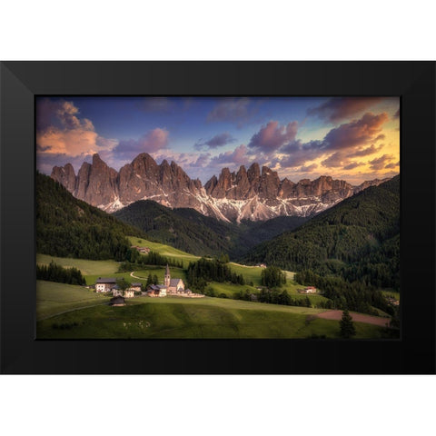 Chiesa Di Santa Maddalena Black Modern Wood Framed Art Print by Riml, Ludwig