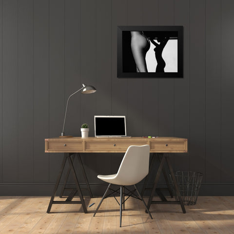 Sensual Beauty Black Modern Wood Framed Art Print by Krystynek MQEP, Martin