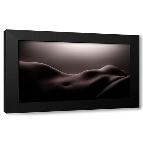 Bodyscape Black Modern Wood Framed Art Print with Double Matting by Li Causi, Gianluca