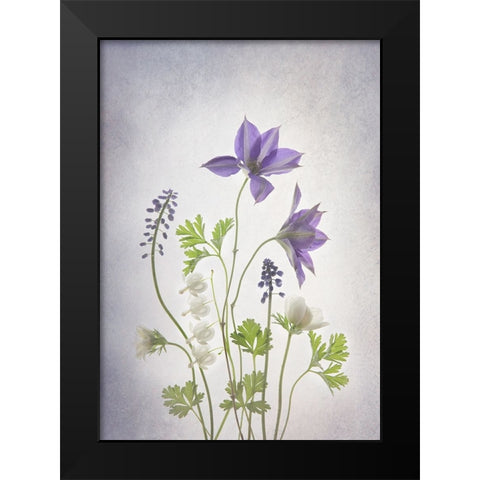 Spring Black Modern Wood Framed Art Print by L., Binbin