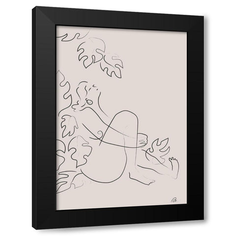 Embrace Nature Beige Black Modern Wood Framed Art Print by 1x Studio II