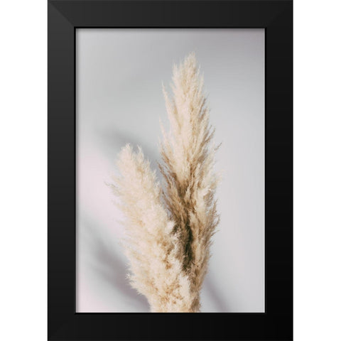 Pampas Grass Grey Black Modern Wood Framed Art Print by 1x Studio III