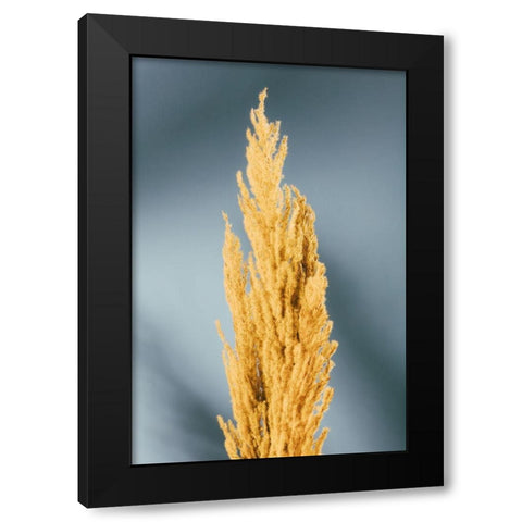 Yellow Grass Blue Black Modern Wood Framed Art Print by 1x Studio III