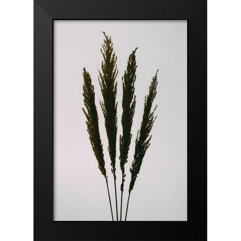 Dried Grass Black Modern Wood Framed Art Print by 1x Studio III