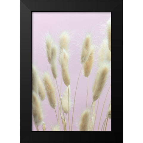 Bunny Grass Pink 01 Black Modern Wood Framed Art Print by 1x Studio III