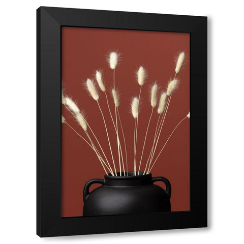 Bunny Grass Vase Black Modern Wood Framed Art Print with Double Matting by 1x Studio III
