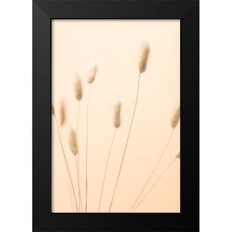 Bunny Grass Peach 02 Black Modern Wood Framed Art Print by 1x Studio III