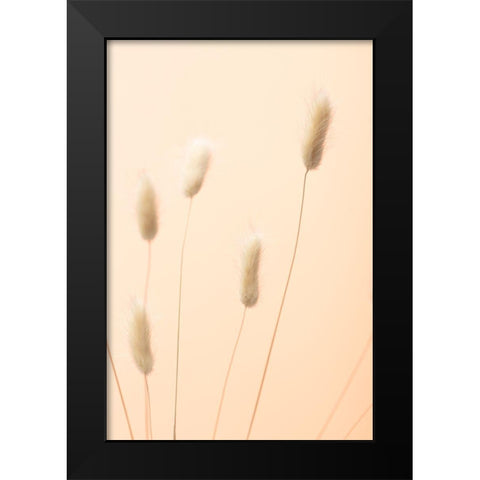 Bunny Grass Peach 05 Black Modern Wood Framed Art Print by 1x Studio III