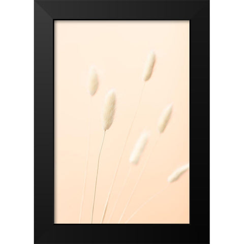 Bunny Grass Peach 07 Black Modern Wood Framed Art Print by 1x Studio III