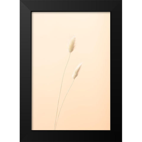 Bunny Grass Peach 08 Black Modern Wood Framed Art Print by 1x Studio III
