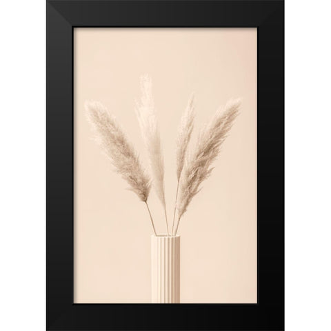 Pampas Grass Beige 09 Black Modern Wood Framed Art Print by 1x Studio III