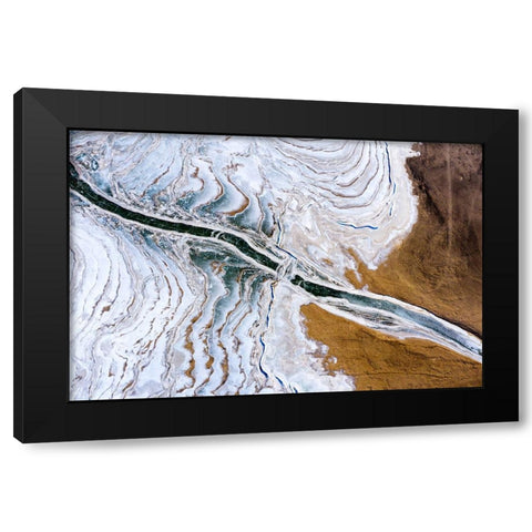 Land Of Ice And Snow Black Modern Wood Framed Art Print by SPIDER