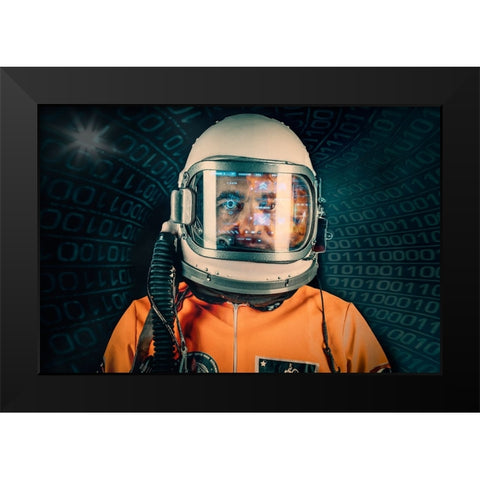 Project X Black Modern Wood Framed Art Print by Kleiner, Petr