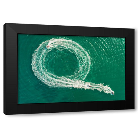 Follow The Leader Black Modern Wood Framed Art Print with Double Matting by Meirovich, Ido