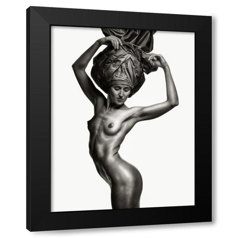Awakening. Flowers Series. Black Modern Wood Framed Art Print by Nazarov, Mark