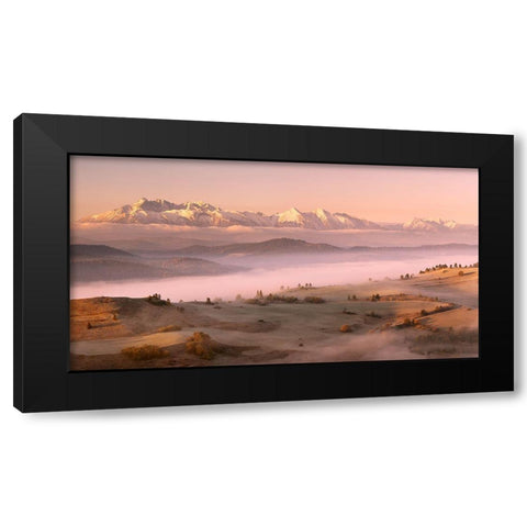 Fog Tatra Black Modern Wood Framed Art Print by Mierzejewski, Krzysztof