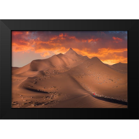 Exploring The Desert Black Modern Wood Framed Art Print by Simoon