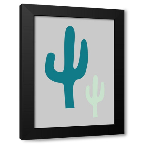 Cactus Grey Black Modern Wood Framed Art Print by 1x Studio II