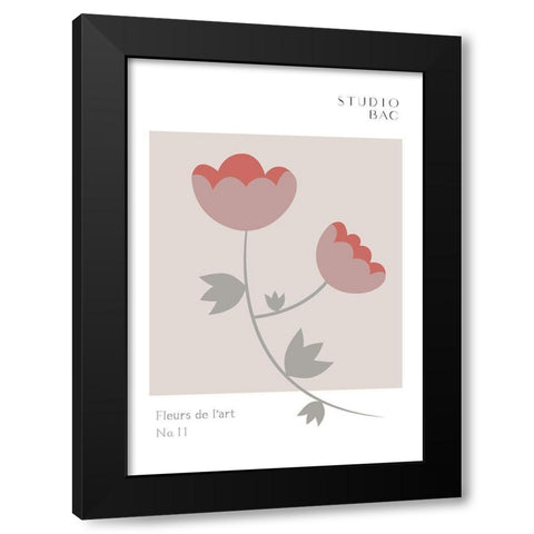 Roses Studio Bac Black Modern Wood Framed Art Print with Double Matting by 1x Studio II