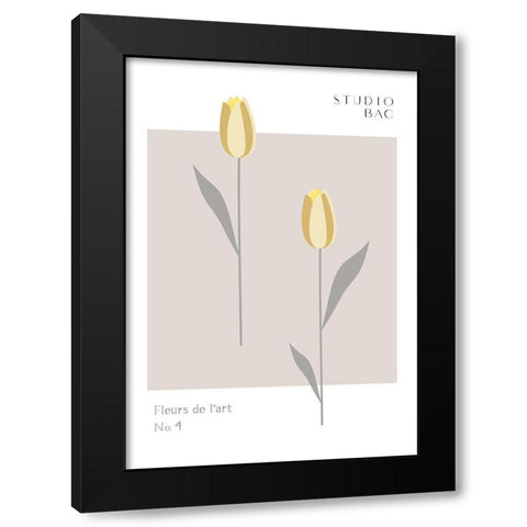 Tulips Studio Bac Black Modern Wood Framed Art Print by 1x Studio II
